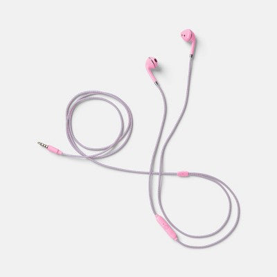 Wired Earbuds - heyday Candy Pink: 3.5mm Jack, Built-In Microphone