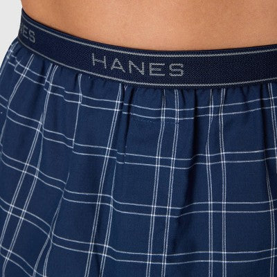 Hanes Men's Woven 5pk Boxer Shorts - Blue S