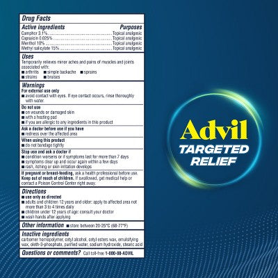 Advil Targeted Relief Pain Relieving Cream - 4oz
