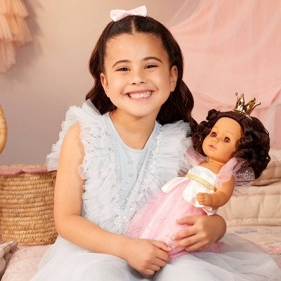 BABY Born Princess Baby Doll Ava - Brown Hair, Light Brown Eyes