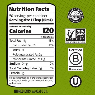 Chosen Foods 100% Pure Avocado Oil - 25.4 fl oz