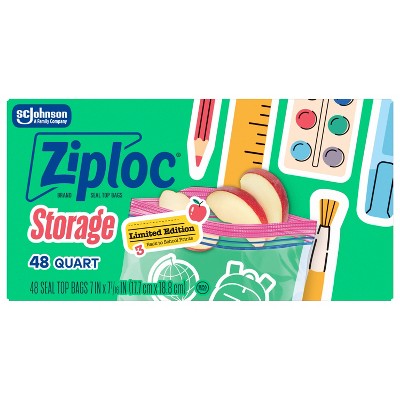 Ziploc Quart Food Storage Bags - 48 ct - Target Exclusive Back to School Designs