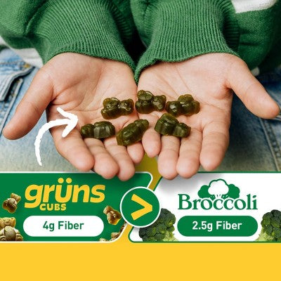 Gruns Kids' Low Sugar Superfoods Greens Gummies - 96ct/12 Servings
