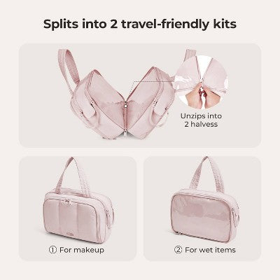 Bagsmart Crush Hanging Toiletry Bag - Pink