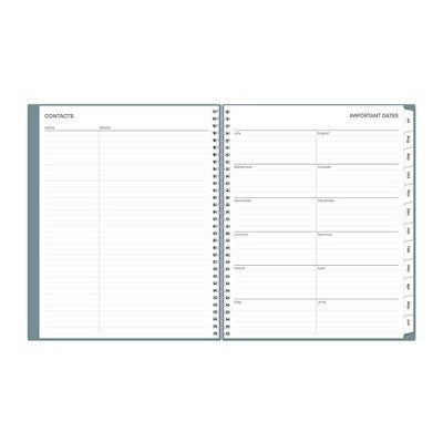 Blue Sky 2024-25 Weekly/Monthly Planner 11"x8.5" Wirebound Seaglass: Agenda, Adult Stationery, July-June Calendar
