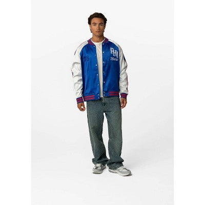 NBA Philadelphia 76ers Zip-Up Satin Bomber Jacket - L