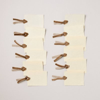 Place Setting Cards with Brown Velvet Ribbon 12ct - Hearth & Hand with Magnolia