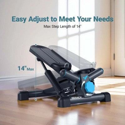New MERACH Mini Stepper Exercise Equipment with Resistance Bands for Full Body (LOCAL PICKUP ONLY)