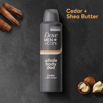 Dove Men+Care Whole Body Deodorant Spray - Shea Butter & Cedar - 4oz