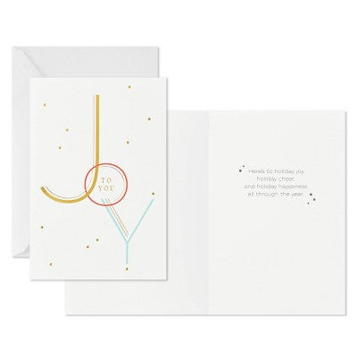 Hallmark 40ct Assorted Boxed Holiday Greeting Card Pack Gold Metallic