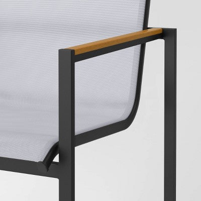 Henning 2pk Bar Height Patio Chairs - White - Threshold (LOCAL PICKUP ONLY)