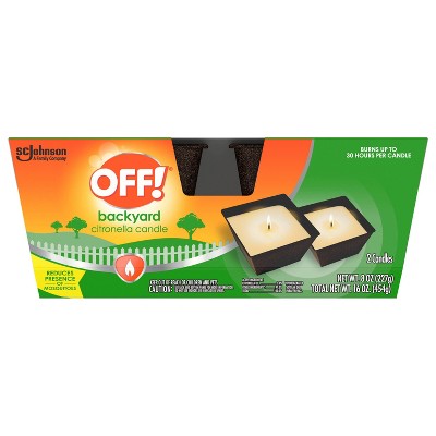 OFF! Citronella Outdoor Bug Deterrent Mosquito Candle - 2 ct/8oz each