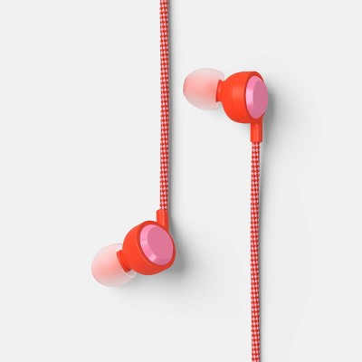 Wired Earbuds - heyday Coral Orange (Stylized): In-Ear Headphones with Microphone