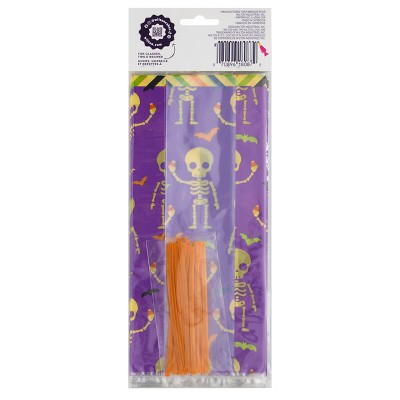 Wilton Halloween 20ct Skeleton Resealable Treat Bags