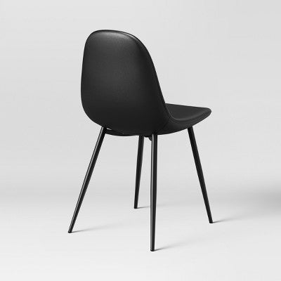 2pk Copley Dining Chairs Faux Leather Midnight Black - Threshold (LOCAL PICKUP ONLY)