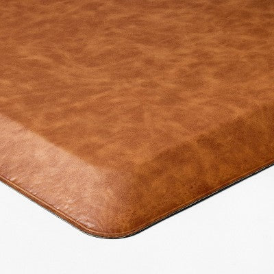 Kitchen Comfort Mat Faux Leather Brown - Figmint (LOCAL PICKUP ONLY)