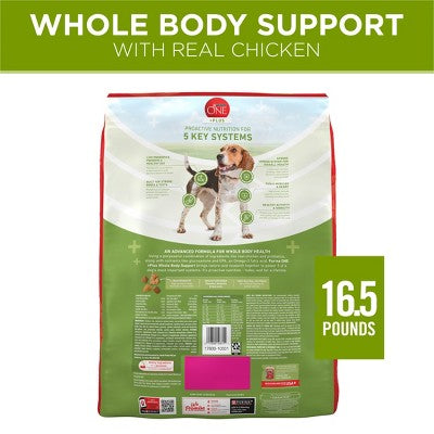 Purina ONE 5-in-1 Whole Body Health Chicken Flavor Dry Dog Food - 16.5lbs (LOCAL PICKUP ONLY)