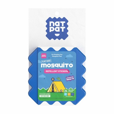 NATPAT 24ct "BuzzPatch" Adult Mosquito Repellent Stickers Natural and Non-Toxic Ideal for Camping and Travel