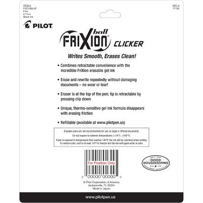 Pilot 8pk FriXion Erasable Pens Clicker 0.7mm Black