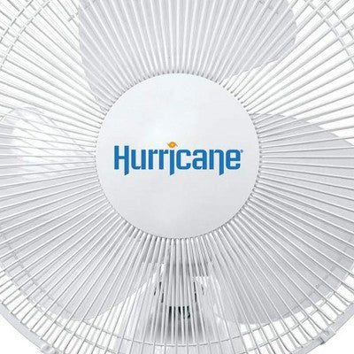 Hurricane 16" Supreme Oscillating Wall Mount Fan, Quiet Corded Electric Air Cooling Unit with Pull Cords for Home, Greenhouse, Garage, Workshop & Gym