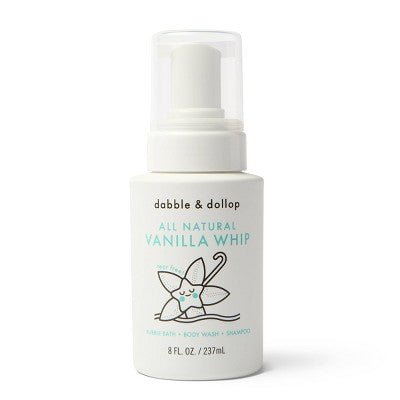 Dabble & Dollop Kids' 3-in-1 Shampoo, Body Wash & Bubble Bath - Vanilla Whip - 10 fl oz