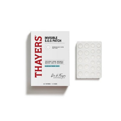 Thayers Natural Remedies Invisible S.O.S Hydrocolloid Ultra-Thin Acne Pimple Patch - 22ct