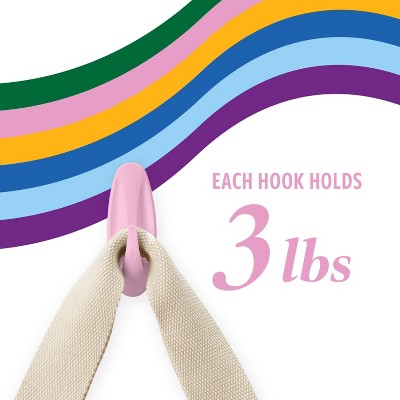 Command 2pk Damage-Free Medium Designer Hooks Lilac Lemonade