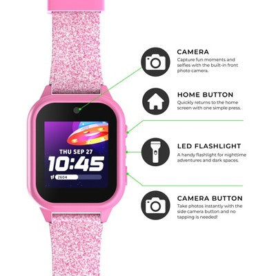 PlayZoom 4 Kids Smartwatch with Camera - Pink Glitter