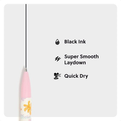U Brands 6ct Laguna Gel Ink Pens Saccharine Fields