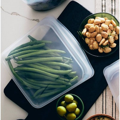 stasher Premium Silicone Reusable Food Storage Bags Lunch Starter Kit - Clear - 4pk