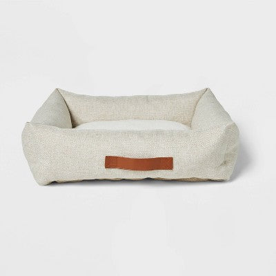 Neutral 4-Sided Bolster Dog Bed - Boots & Barkley - Cream - M (LOCAL PICKUP ONLY)