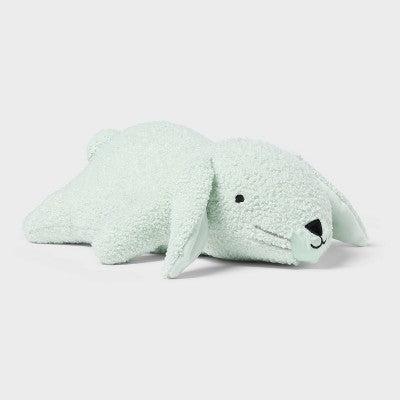Bunny Weighted Plush Kids' Throw Pillow Mint - Pillowfort