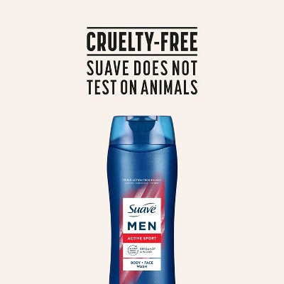 Suave Men's Sport Body Wash - 18 fl oz: Liquid, Basic Cleansing, Woodsy Bergamot, Whole Body Use
