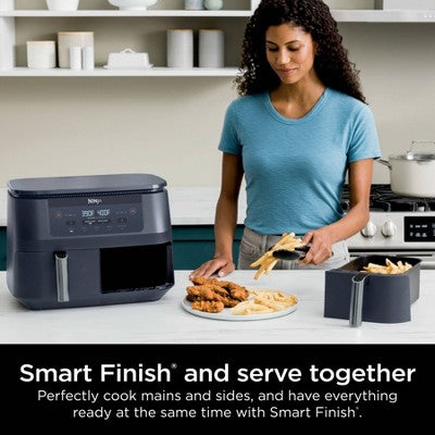 Ninja Foodi DZ090GY 6qt 2 Basket Air Fryer Gray