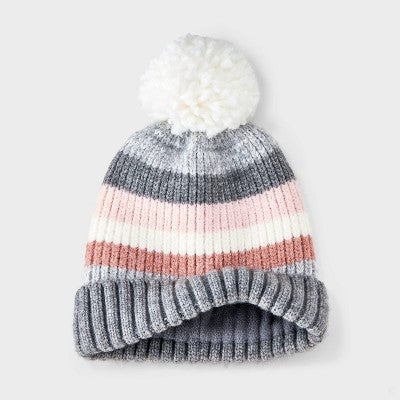 Kids' Marled Striped Beanie Hat - Cat & Jack