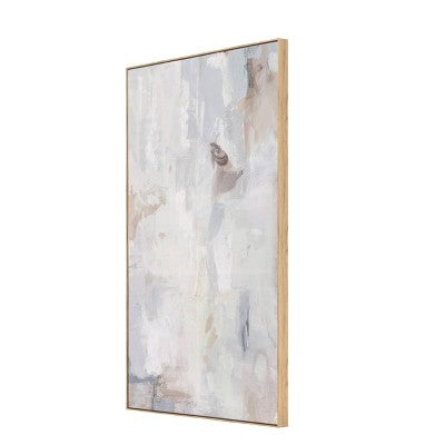 58" x 38" Tonal Abstract Framed Canvas - Threshold designed with Studio McGee: Modern Digital Art, Polystyrene Frame (LOCAL PICKUP ONLY)