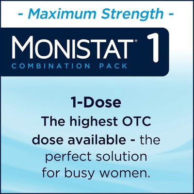 Monistat 1-Dose Yeast Infection Treatment Ovule Insert & External Itch Cream - 0.41oz