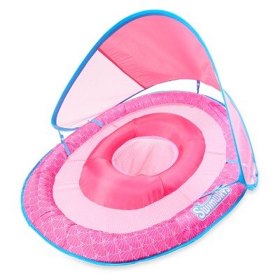 Swimways Sun Canopy Spring Float with Hyper-Flate Valve Pool Lounger