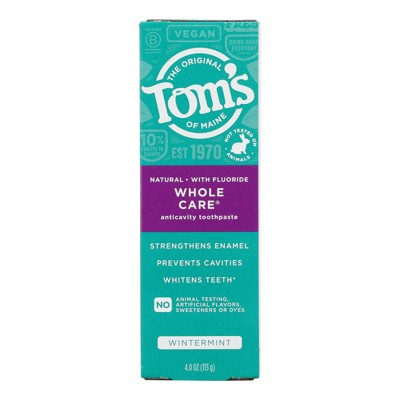Tom's of Maine Wintermint Whole Care Anticavity Toothpaste -4OZ SINGLE