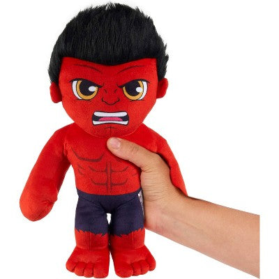 Marvel Plush Talkers Red Hulk Soft Toy, 11.75" Collectible Figure with Sounds & Phrases