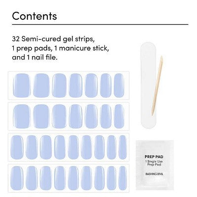 Dashing Diva Glaze Color Semi-Cured Gel Nail Polish Strips - Birdie - 32ct: Glossy Finish, Nail Art, Medium Tones
