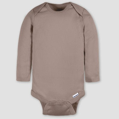 Gerber Baby 4pk Long Sleeve Onesies - Pink 0-3M: Cotton Knit Bodysuits, Infant Apparel, Machine Washable, Crotch Snap Closure