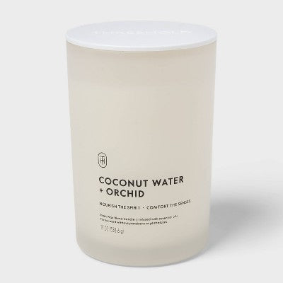 2 Wick Glass Coconut and and Orchid Jar Candle 19oz - Threshold