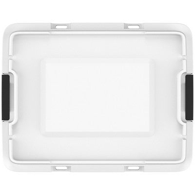 Hefty 18gal Max Pro Tote White Base Lid with Black Latch and Brushed Silver Foil (LOCAL PICKUP ONLY)
