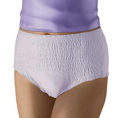Prevail Daily Per-Fit Underwear for Women, Pull on with Tear Away Seams, Medium (34"-46"), 80ct