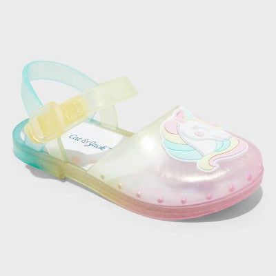 Toddler Girls Lainey Unicorn Jelly Sandals - Cat & Jack 5T