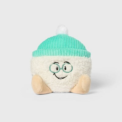 6" Snowball with Blue Hat Stuffed Plush - Gigglescape: Polyester, Character Theme, 1 Year+, 0.2 lbs