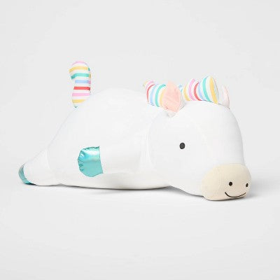 Rainbow Horse Soothing Weighted Plush Kids' Throw Pillow White - Pillowfort