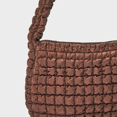 Puffer Hobo Shoulder Bag - Wild Fable Brown