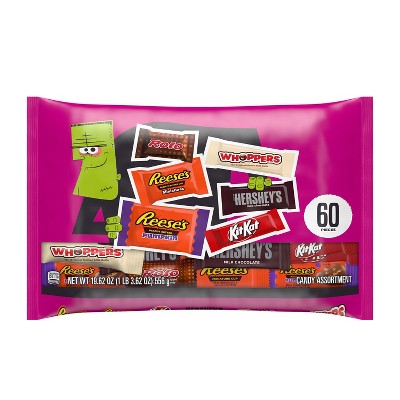 HERSHEY'S Chocolate Assorted Halloween Candy Miniatures - 19.62oz/60pc
